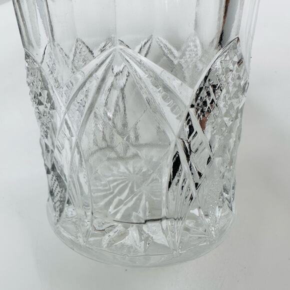 VTG Glass Anchor Hocking Tumbler Set of 5 Clear Pressed Drinkware Glasses Cups - Picture 6 of 7